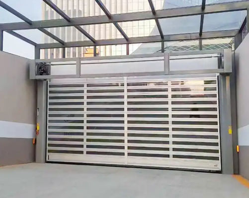 অ্যালুমিনিয়াম খাদ 0.8m/s খোলার এবং বন্ধ গতি উত্পাদন উদ্ভিদ শাটার উচ্চ গতির দরজা