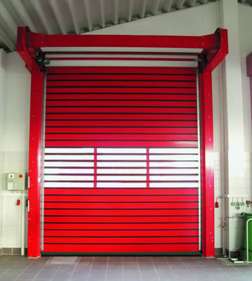 220V/50HZ নিরাপত্তা ফটো ইলেকট্রিক সেন্সর গতি স্পিরাল দরজা -20°C~ 50°C খোলা বায়ু প্রতিরোধের অ্যালুমিনিয়াম শক্ত উচ্চ গতির দরজা