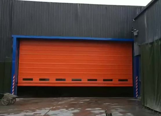 কারখানার দাম দ্রুত শিল্প গুদাম / কারখানা অভ্যন্তর ম্যানুয়াল / স্বয়ংক্রিয় অপারেশন উচ্চ গতির পিভিসি রোল আপ শাটার দরজা 304 স্টেইনলেস স্টীল উপাদান