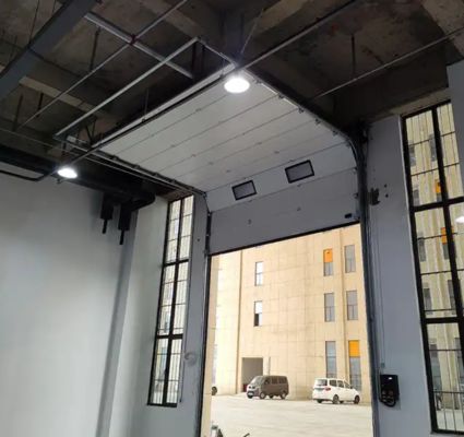 ভিনাইল থ্রেশহোল্ড সেকশনাল ওভারহেড ডোর, পুরুত্ব: ৫০মিমি-৮০মিমি, নতুন শিল্প-কারখানার তাপ নিরোধক, সুরক্ষিত স্বয়ংক্রিয় কর্মশালার গ্যারেজ ডোর