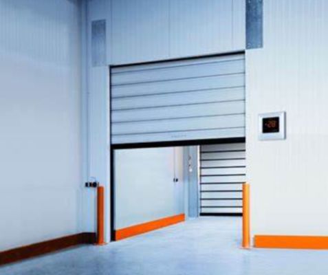 নিরাপত্তা রঙ কাস্টমাইজড রোলিং ডোর অ্যালুমিনিয়াম উচ্চ গতির স্পাইরাল ডোর বায়ু প্রবেশযোগ্যতার জন্য নিরাপত্তা এবং দক্ষতা ≤2.0m3/ m2.s