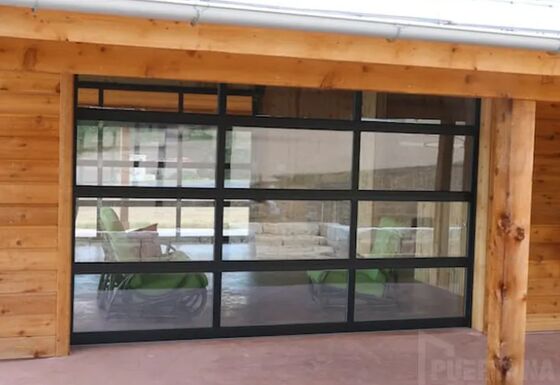 Sound Insulation Water Tightness Class 3 Transparent Garage Door Glass Sectional Garage Door Manual Or Automatic Opening Type Durable