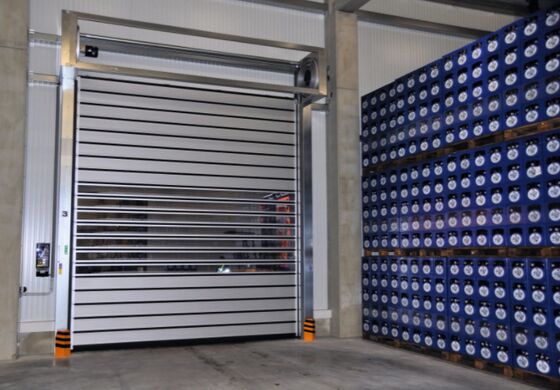 Aluminum Transparent High Speed Spiral Door Safety Efficiency Life Span 5 Million Times