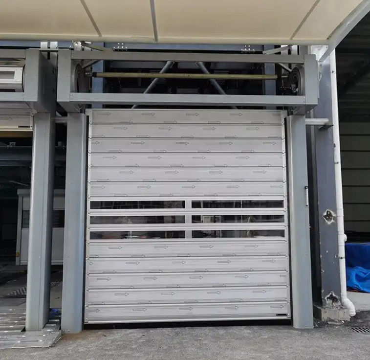 অ্যালুমিনিয়াম খাদ 0.8m/s খোলার এবং বন্ধ গতি উত্পাদন উদ্ভিদ শাটার উচ্চ গতির দরজা