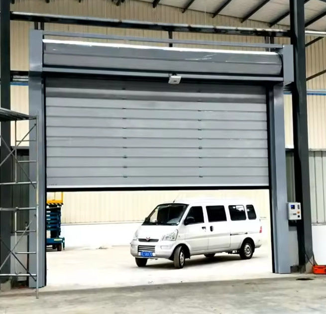 স্পিড স্পাইরাল দরজা 0.8m/s খোলার 0.75KW মোটর শক্তি ফটো ইলেকট্রিক সেন্সর নিরাপত্তা সিস্টেম