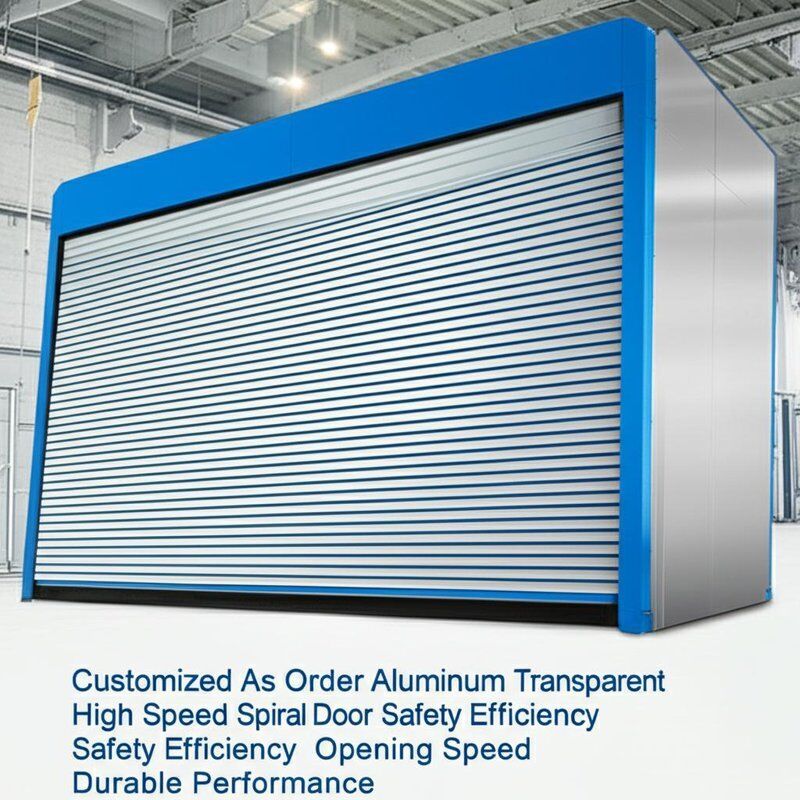 Customized As Order Aluminum Transparent High Speed Spiral Door Safety Efficiency Safety Efficiency Opening Speed 0.8m s Durable Performance